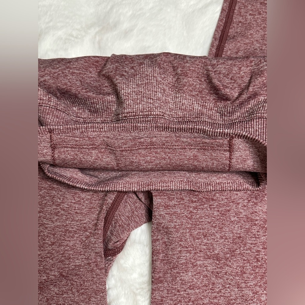 NWOT Victoria's Secret Pink Seamless tight Burgundy Marl - Picture 5 of 7